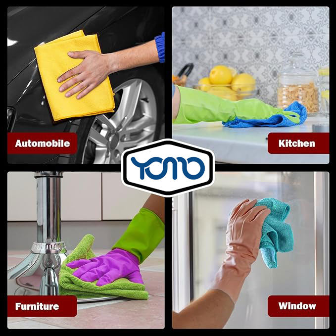 YOMO Microfiber Cleaning Cloth, 100PK