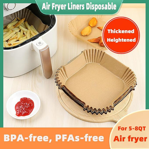 Air Fryer Liners Disposable,400PCS Victoyaw 9 Inch Square Air Fryer Parchment Paper